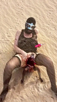 This MILF Masturbates Her Pussy in a Huge, Secluded Desert Landscape While a Drone Watches Her Closely