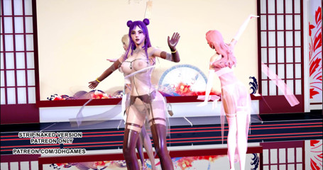 3D-Hentai Games: Garnidelia - Avra K'Davarah KDA Ahri Kaisa Seraphine sexy hot dance