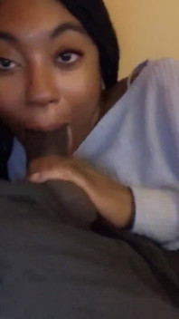 The Happiest Time Is When I Have His Big Black Dick in My Mouth Like and Subscribe Throat Goat