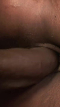 BBW ebony fucked in her wet pussy and milked on the ass
