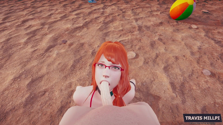 TravisMillpi: Dag van het strand: naaktstrand met roodharige stiefzus