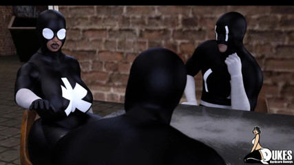 Dukes Hardcore Honeys: Superheroine zerżnięta przez ogromnego penisa potwora