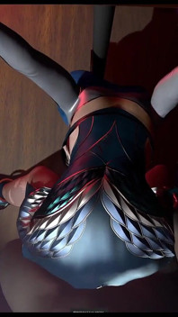 Kunstmatige attractie met grote borsten: het geanimeerde meisje - 3D-animatie Hentai