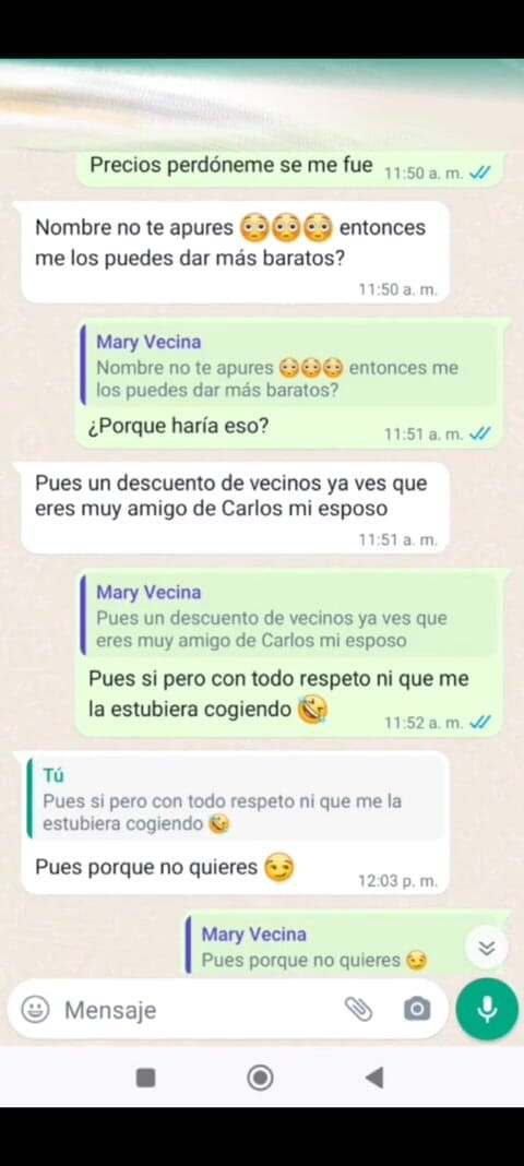 Mexicasero: Mevrouw Mary stuurt me weer een bericht en ik neem...