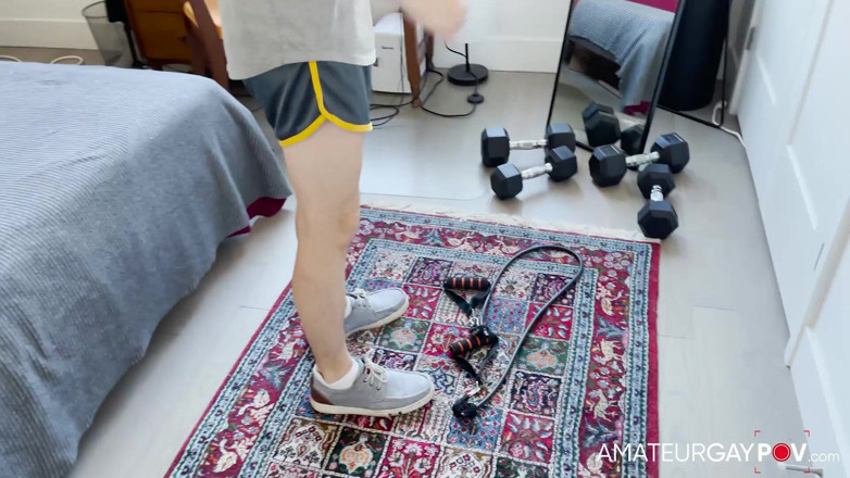 Amateur Gay POV: Personal trainer for hire