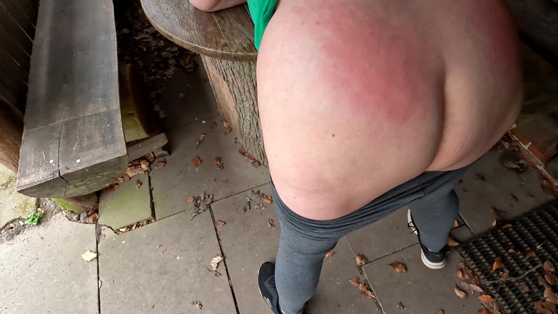 Bouncy Tits Action: Ass Spanking in the Hut