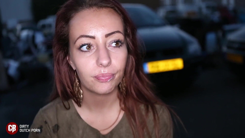 Cumbizz: Dutch teenslut outdoor blowbang and cumswallowe