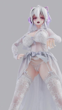 [mmd] 弱音 T-ara 花嫁情趣白丝婚纱