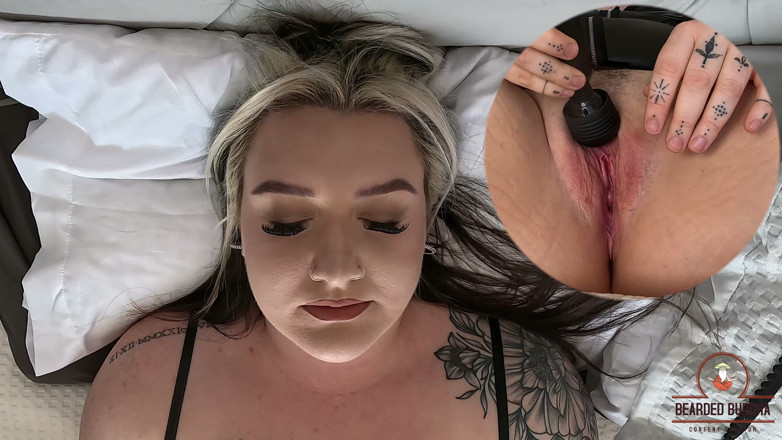 Bearded Buddha: Tattooed BBW Solo Masturbation Georgie Winters Wand and Dildo Real...