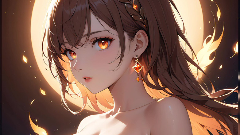 LustRender: एम्बर चुंबन: एक सुंदर युवा महिला एक छोटी सी लौ द्वारा जलाई गई