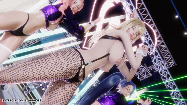 3D-Hentai Games: Red Velvet - Russische roulette Ahri Evelynn Akali Sexy striptease League...