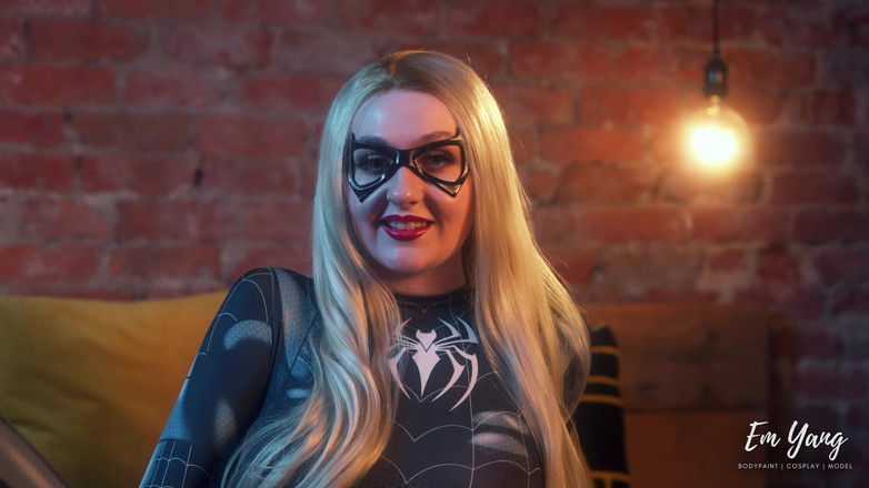 Em Yang: Chat noir, cosplay, baise en solo et taquinage