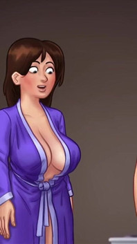 Summertime Saga 02 - MILF tiri matang melihat zakar melebihi 12 inci buat kali pertama sekarang dia miang