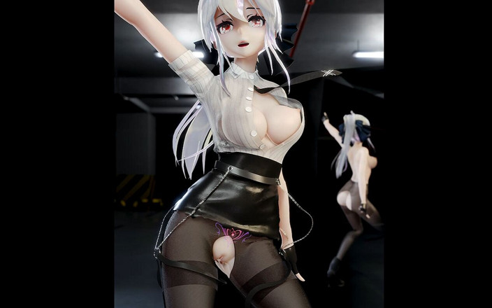 MikuMotion: [MMD] Seragam OL Haku-thumb up, rok pensil, stoking hitam potongan...