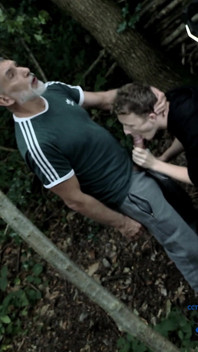 Twink Caught in the Woods Sucking Big Cock Grandpa