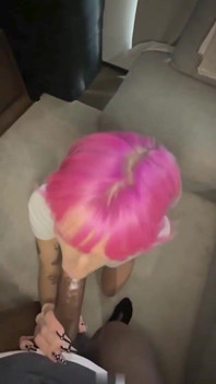 Emo Petite Goes Bananas on BBC Monstercock