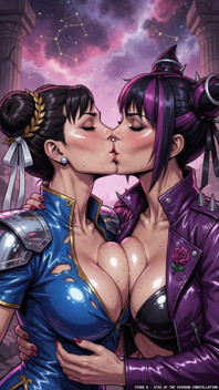 Chun Li and Juri Kiss (ai)