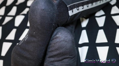 KimisWorld: Worn Black Socks & Dirty Silver Loafers - Real Footwear Tease in...