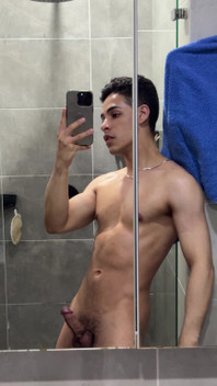 Touching My Cock Before Take a Shower