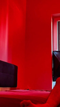 Bedroom Fun. Sensual Sex Under Red Lights