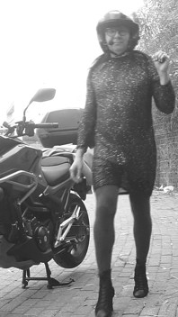Every Passing Car Saw Her Penis Vibrating Under Her Transparent Dress.