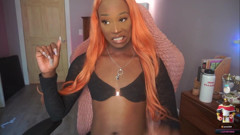 Black Trans Girl Vanniall Masturbating Her Big Cock on Webcam - Solo Gooner Cumshot thumbnail