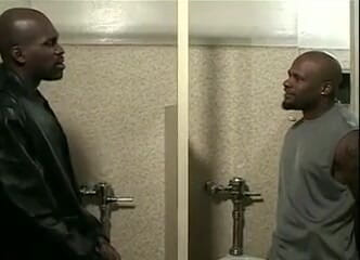 Outdoor pervs: French slut takes bbc in the ass in the bathroom