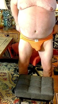 Quick Jerk in Orange Jock