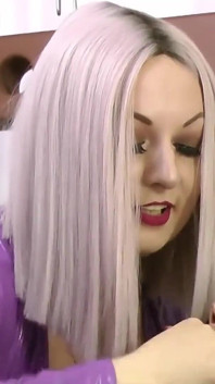 Very Dirty Food Porn Humiliation. Strict Mistress and Moaning Slut! She Wants to Destroy Him!