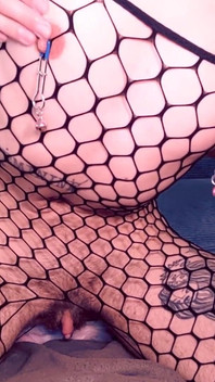 Nipple Bells Chiming with Every Touch, I Tease My Over-sensitive Nipples While My Dickclit Throbs for Round Two