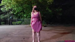 Sexy Sandra N Sir Christopher: Anální škádlení z 50. let pink-n-black dress