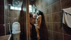 Jimbob and Ladyboy Moana Fuck in the Shower