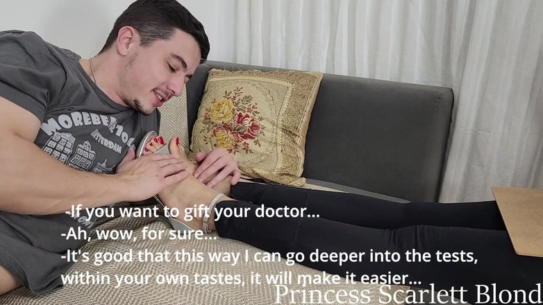 Queen Lytta ballbusting and cum lick: Принцеса Скарлетт Блондин - сексуальний психолог, еп. 1 - невдаха отримала діагноз сексуальний психолог - поклоніння ногам - домінування ніг - f