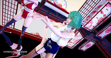 3D-Hentai Games: Gigareolevo - bağımlılık striptiz mai shiranui tamaki kasumi