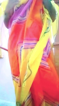 Indian Gay Crossdresser in Rainbow Saree Making Pride for Lgbt XXX