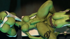 Threesome with Three Horny Shemale Space Orcs