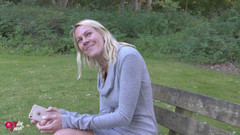 Miley Weasel: Horny Slut in the Park Recognized and Squirted All Over!!