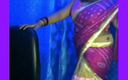 Hot desi girl: Sexy bhabhi wird erregt, indem sie für selbst-cam-sex steht