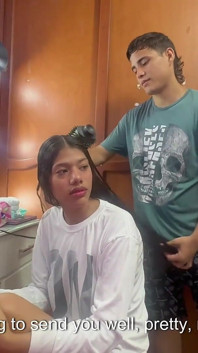 I Comb My Stepsister Sofia's Hair in Exchange for Teaching Her How to Fuck Well so She Can Please Her Boyfriend