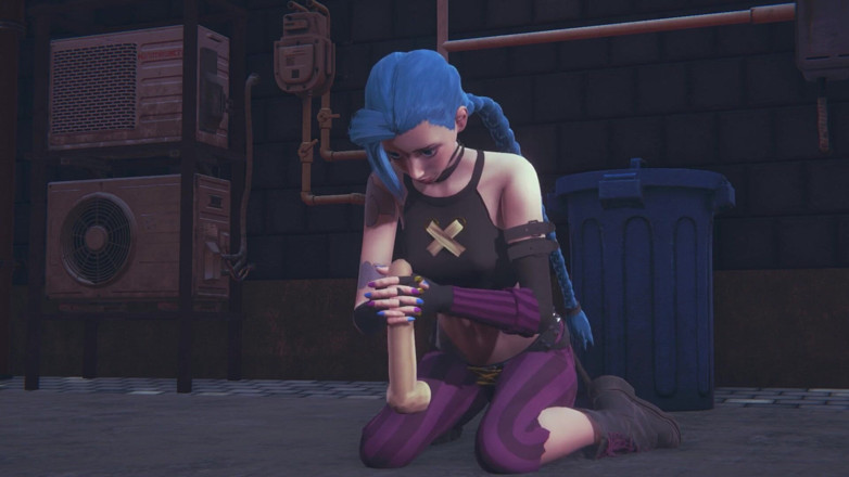 Waifu club 3D: Lui Jinx îi place să masturbeze pule mari