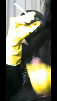 Gloves Handjob Cumshot