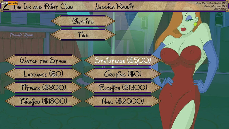LewdArcade: Park after dark game - koleksi animasi seks jessica rabbit [18+] game...