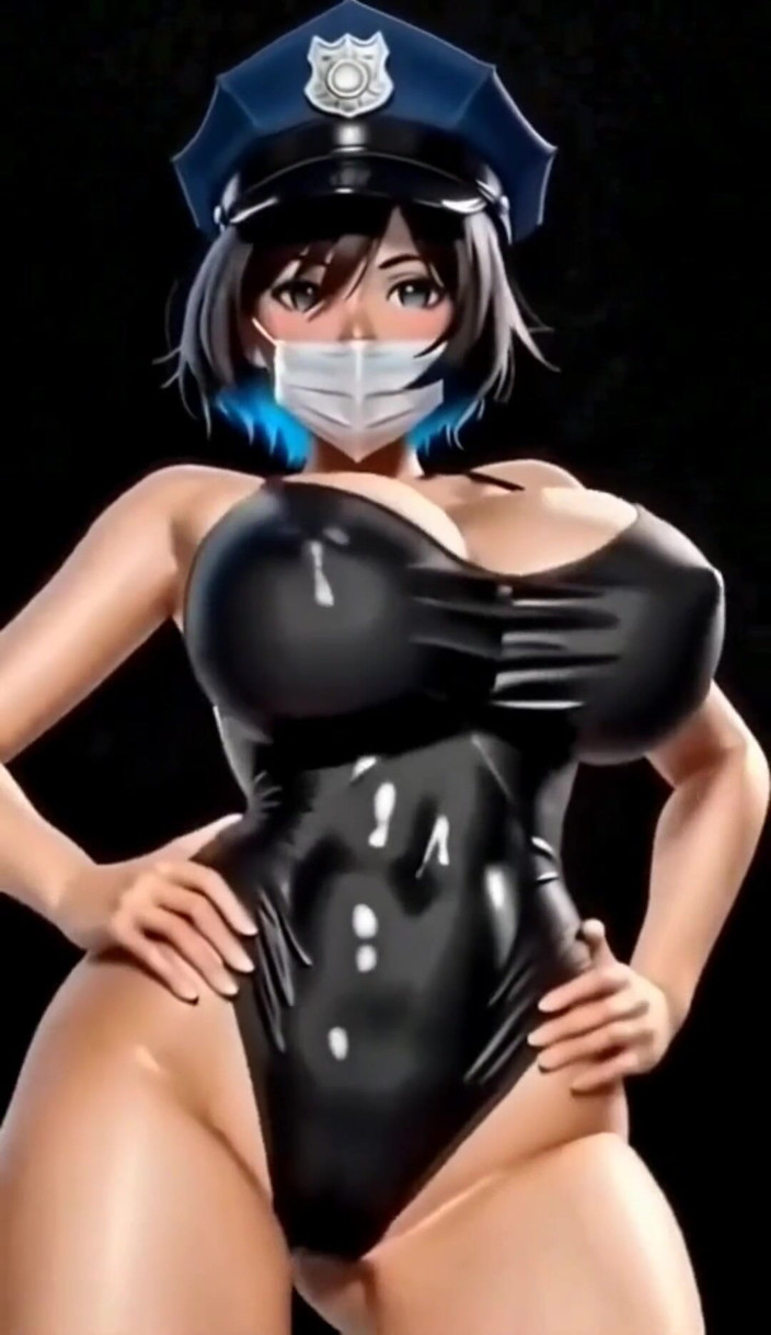 Hot girl dancing: Just a Police Officer Bounce Ass, Ai Animation