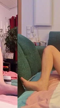Tgirl Anna Late Night Wank i Cum z Masturbatorem