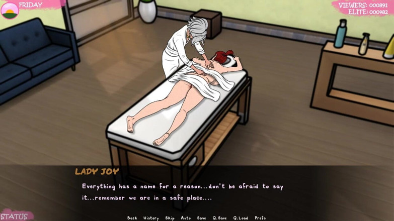 XXX Games Bunk: Lust Town - Gameplay - Roleplay - Lesbian - Oily Massage Teasing Boobs &amp; Pussy
