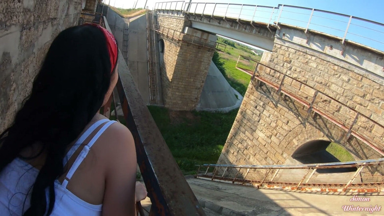 YSP Studio: Hot ass teen outdoor fucked under railway bridge