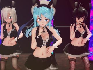 Mmd anime girls: Mmd R-18 fete anime clip sexy cu dans 326