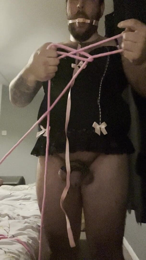 Shaun Cbt: Crossdress Cock and Ball Bondage