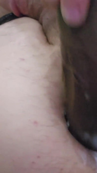 Pounding My Asshole with a BBC Dildo with Big Gape and Cumshot