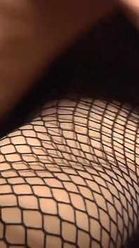 Perfect Babe Cassie in Fishnet Lingerie